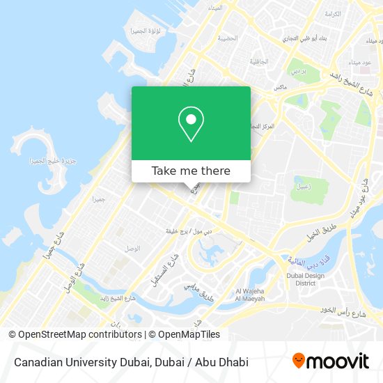 Canadian University Dubai map