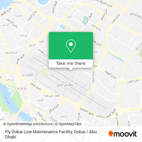 Fly Dubai Line Maintenance Facility map