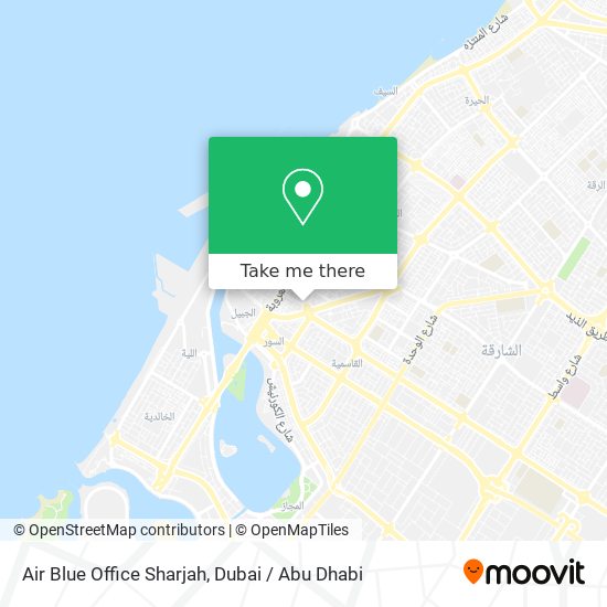 Air Blue Office Sharjah map