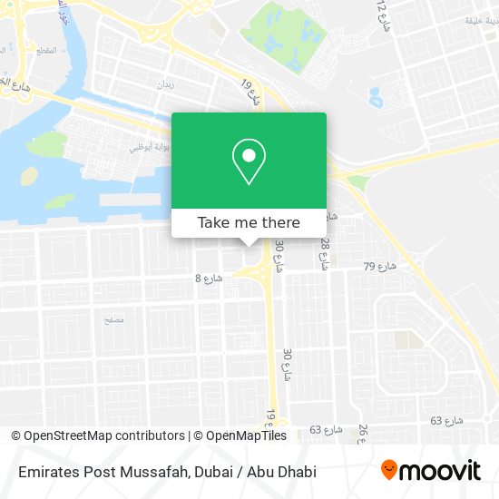 Emirates Post Mussafah map