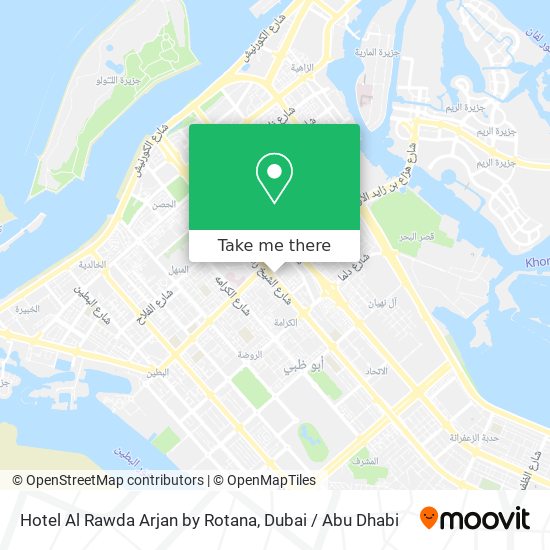 Hotel Al Rawda Arjan by Rotana map