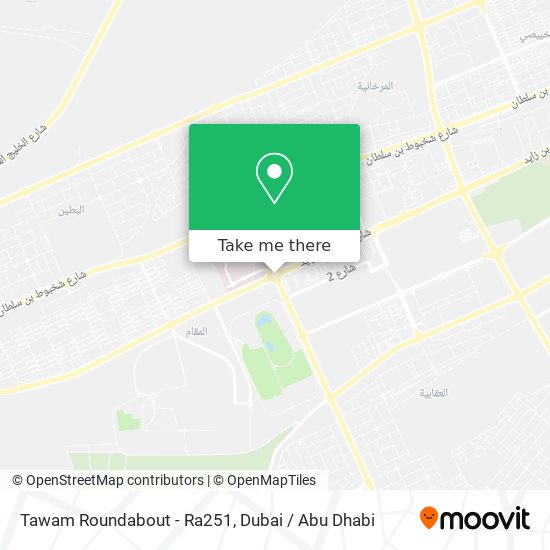 Tawam Roundabout - Ra251 map