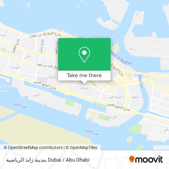 مدينة زايد الرياضية map