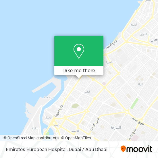 Emirates European Hospital map