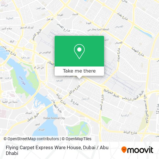 Flying Carpet Express Ware House map