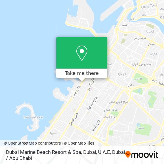 Dubai Marine Beach Resort & Spa, Dubai, U.A.E map