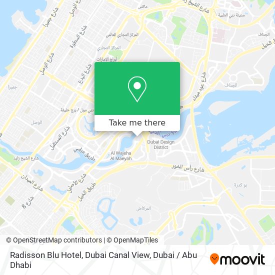 Radisson Blu Hotel, Dubai Canal View map