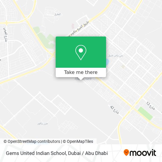Gems United Indian School map