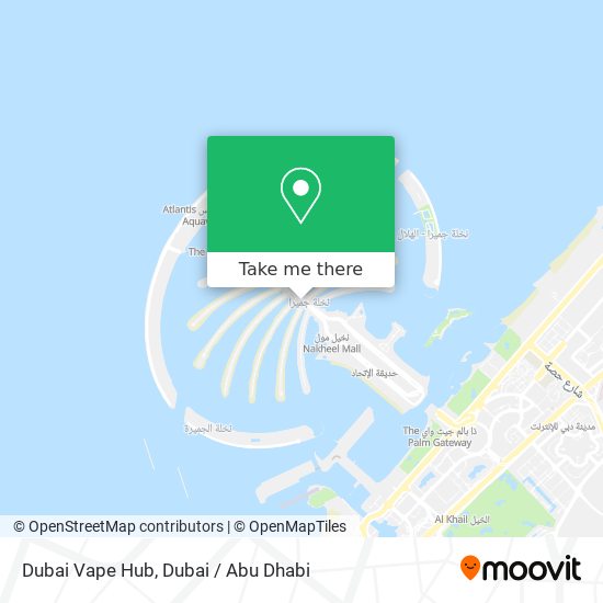 Dubai Vape Hub map