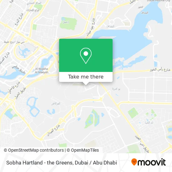 Sobha Hartland - the Greens map