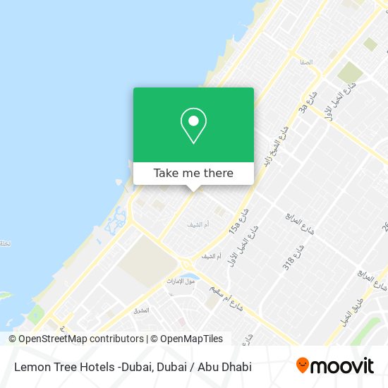 Lemon Tree Hotels -Dubai map