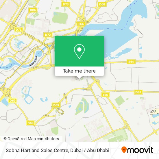Sobha Hartland Sales Centre map