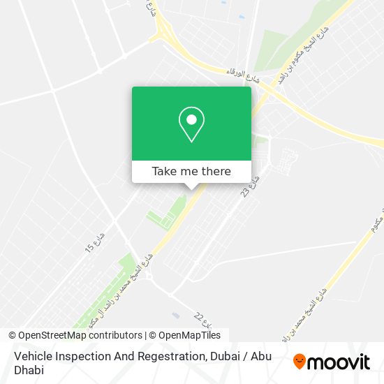 Vehicle Inspection And Regestration map