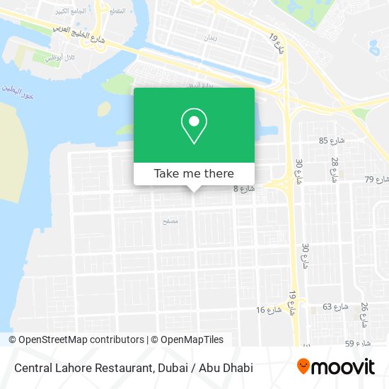 Central Lahore Restaurant map