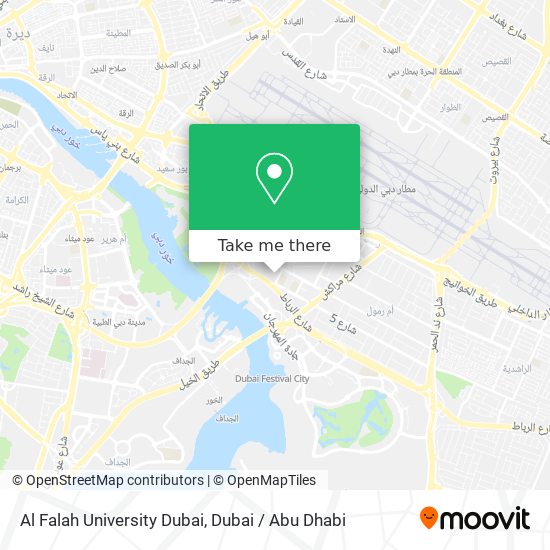 Al Falah University Dubai map