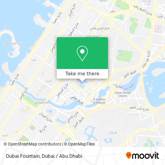 Dubai Fountain map