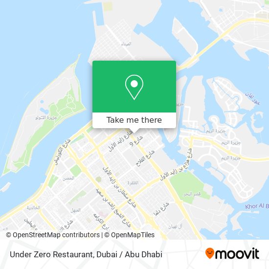 Under Zero Restaurant map