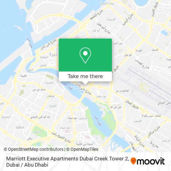 Marriott Executive Apartments Dubai Creek Tower 2 map