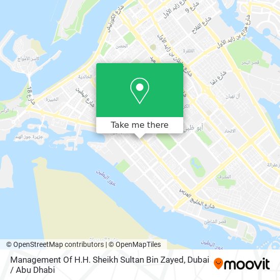 Management Of H.H. Sheikh Sultan Bin Zayed map