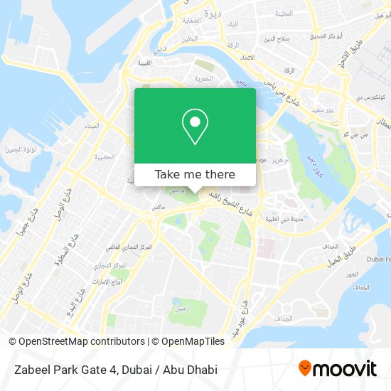 Zabeel Park Gate 4 map