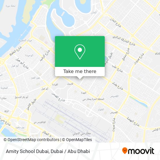 Amity School Dubai map