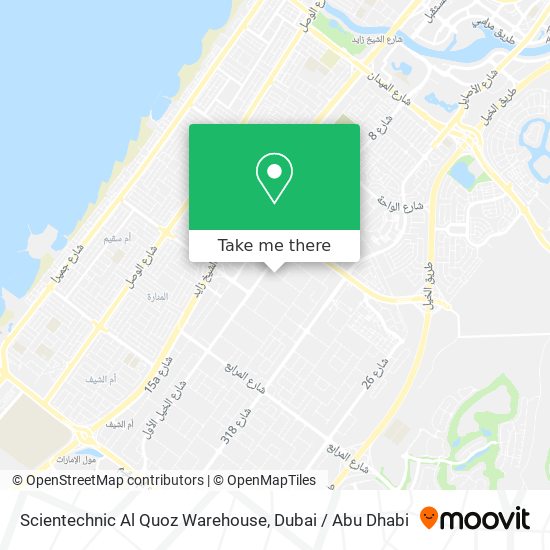 Scientechnic Al Quoz Warehouse map