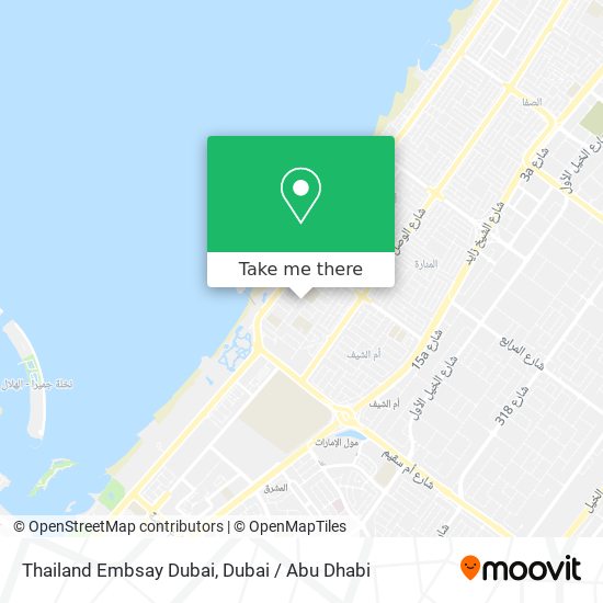 Thailand Embsay Dubai map