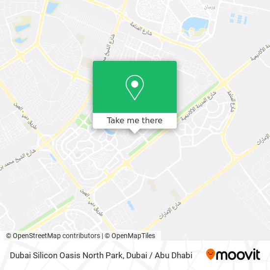 Dubai Silicon Oasis North Park map