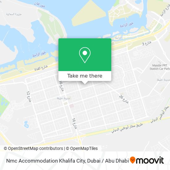 Nmc Accommodation Khalifa City map