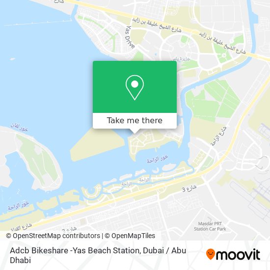 Adcb Bikeshare -Yas Beach Station map