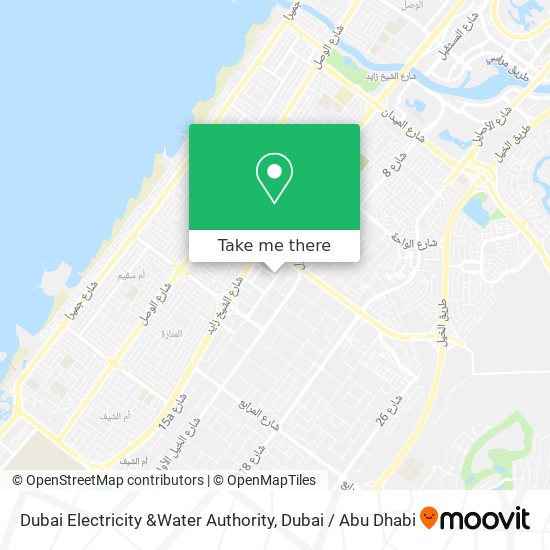 Dubai Electricity &Water Authority map