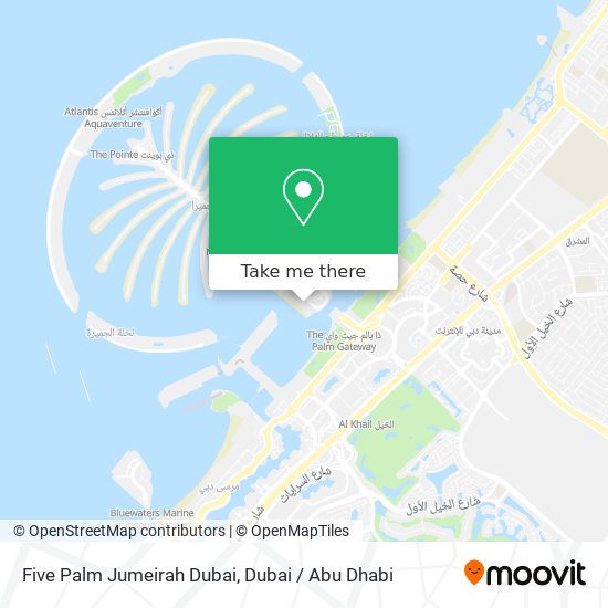 Five Palm Jumeirah Dubai map