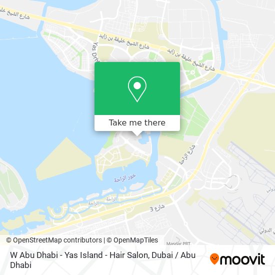 W Abu Dhabi - Yas Island - Hair Salon map