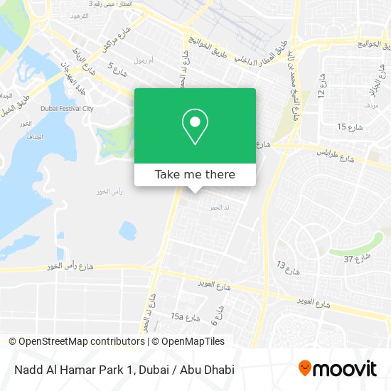 Nadd Al Hamar Park 1 map