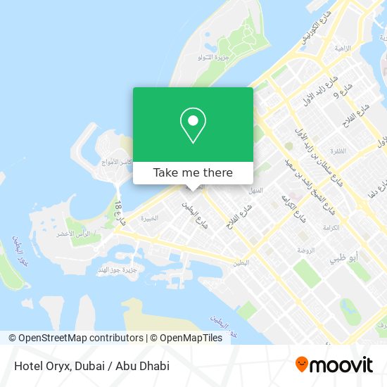 Hotel Oryx map