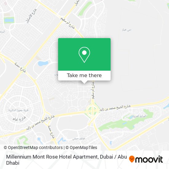 Millennium Mont Rose Hotel Apartment map