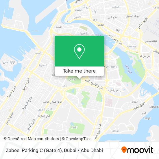Zabeel Parking C (Gate 4) map