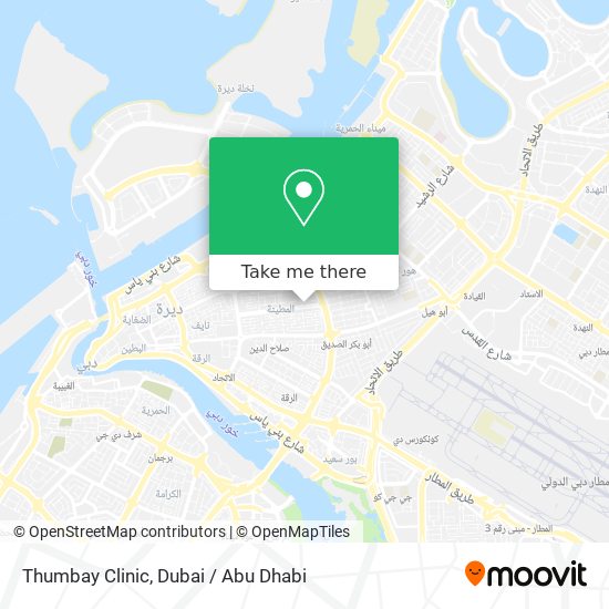 Thumbay Clinic map