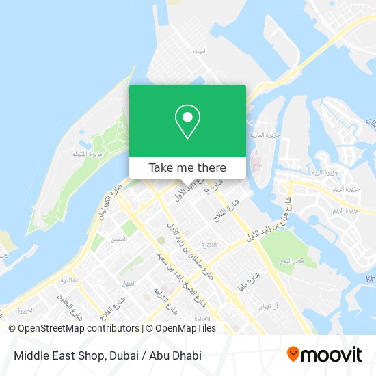 Middle East Shop map