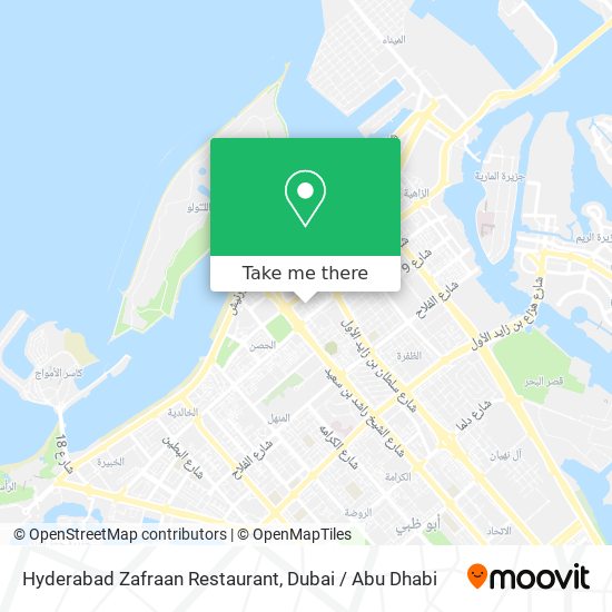 Hyderabad Zafraan Restaurant map