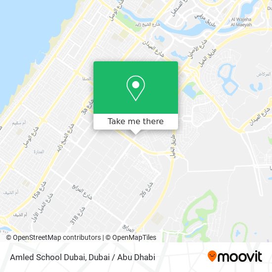 Amled School Dubai map