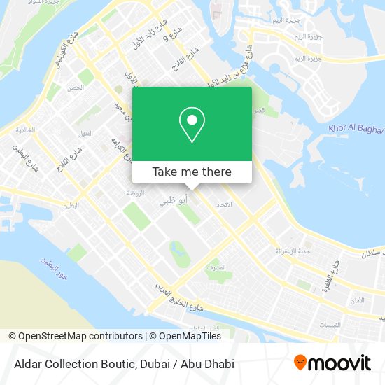 Aldar Collection Boutic map