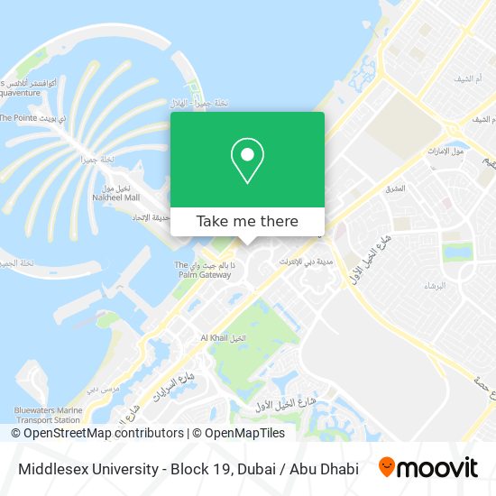 Middlesex University - Block 19 map