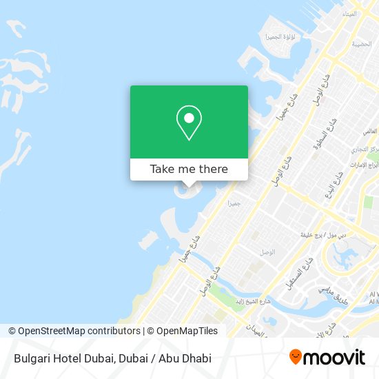 Bulgari Hotel Dubai map