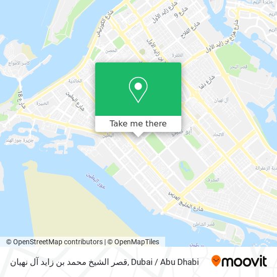 قصر الشيخ محمد بن زايد آل نهيان map