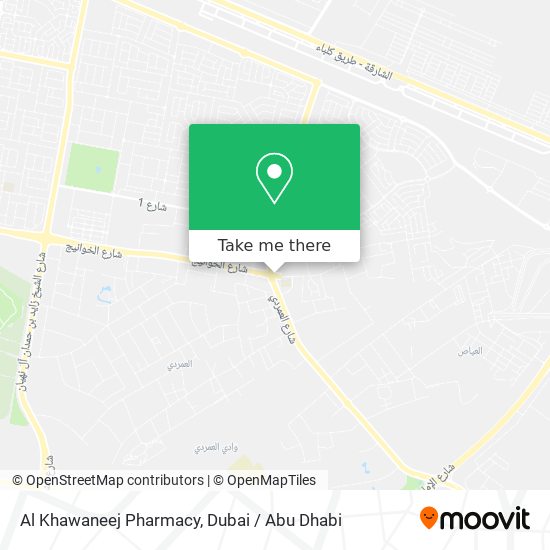 Al Khawaneej Pharmacy map
