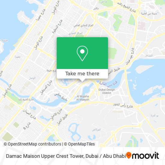 Damac Maison Upper Crest Tower map