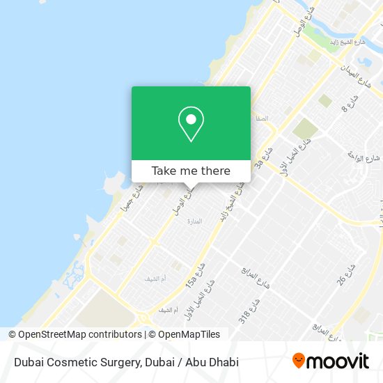 Dubai Cosmetic Surgery map