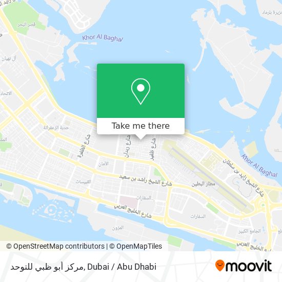 مركز أبو ظبي للتوحد map