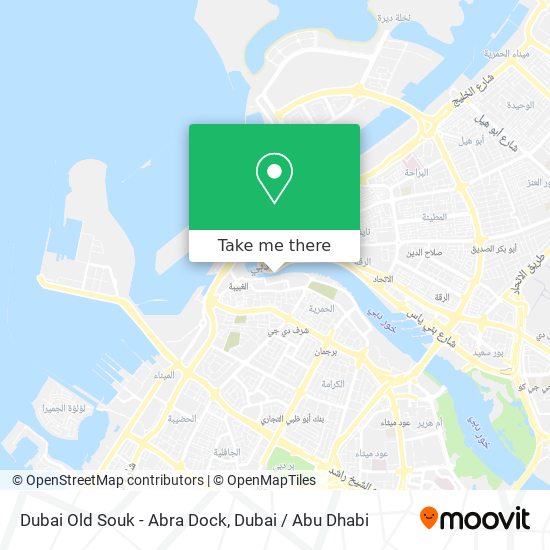 Dubai Old Souk - Abra Dock map